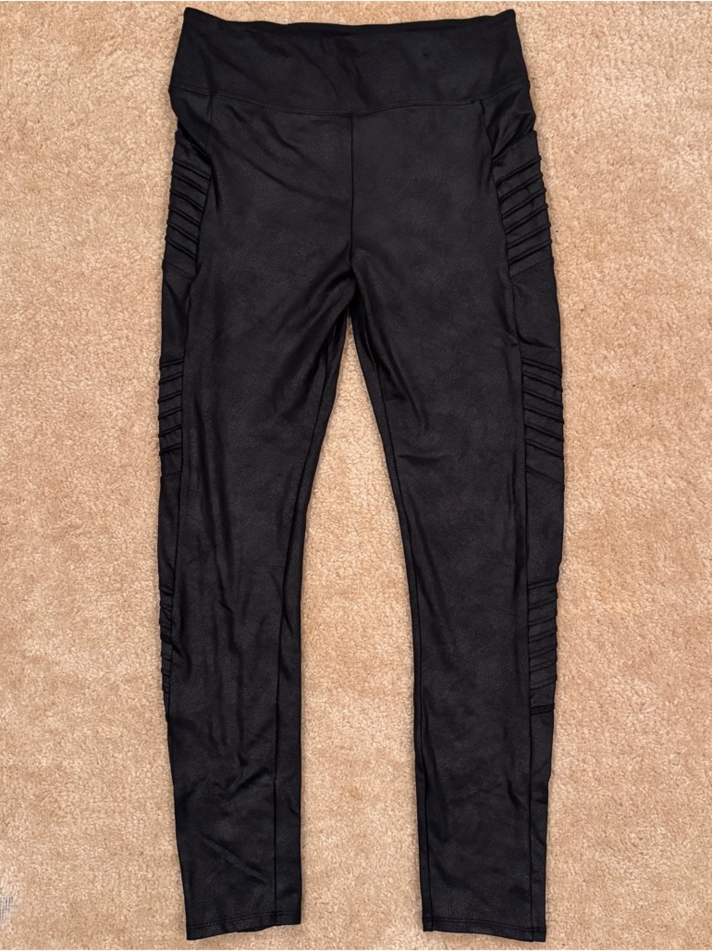 Black Faux Leather look leggings